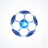 世界杯实时数据查询网官方标志 - 足球与地球结合的设计